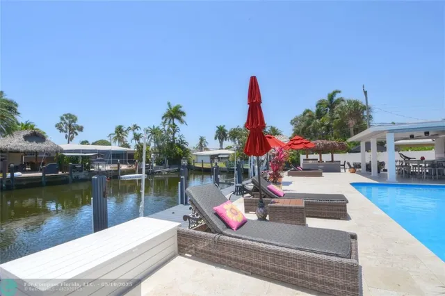 a view of a lake with a patio and a lake view
