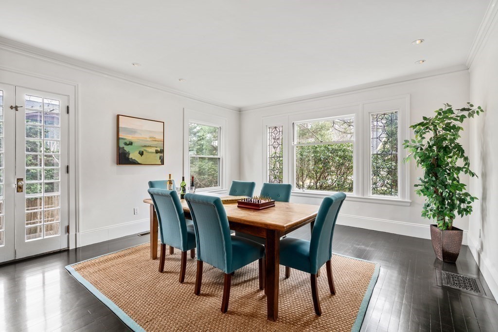 85 Prince Street Newton, MA 02465 - Photo 5 of 37 a dining room with furniture and wooden floor