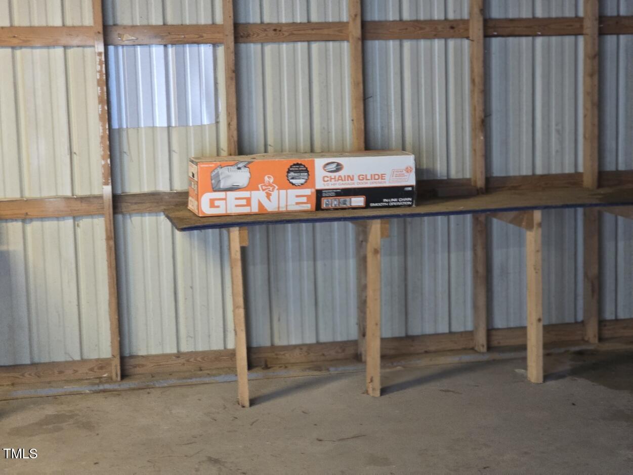 Inside garage