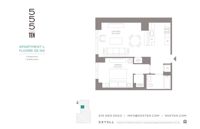 $6,000 | 555 10th Avenue, Unit 52L | Hudson Yards