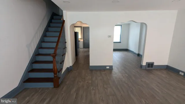 wooden floor in an empty room with wooden floor
