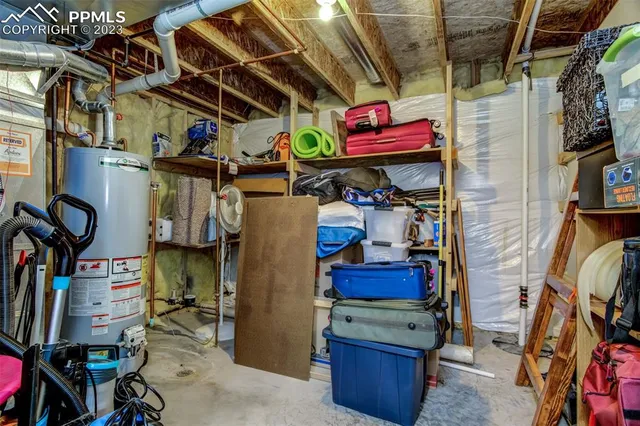 a view of storage and utility room