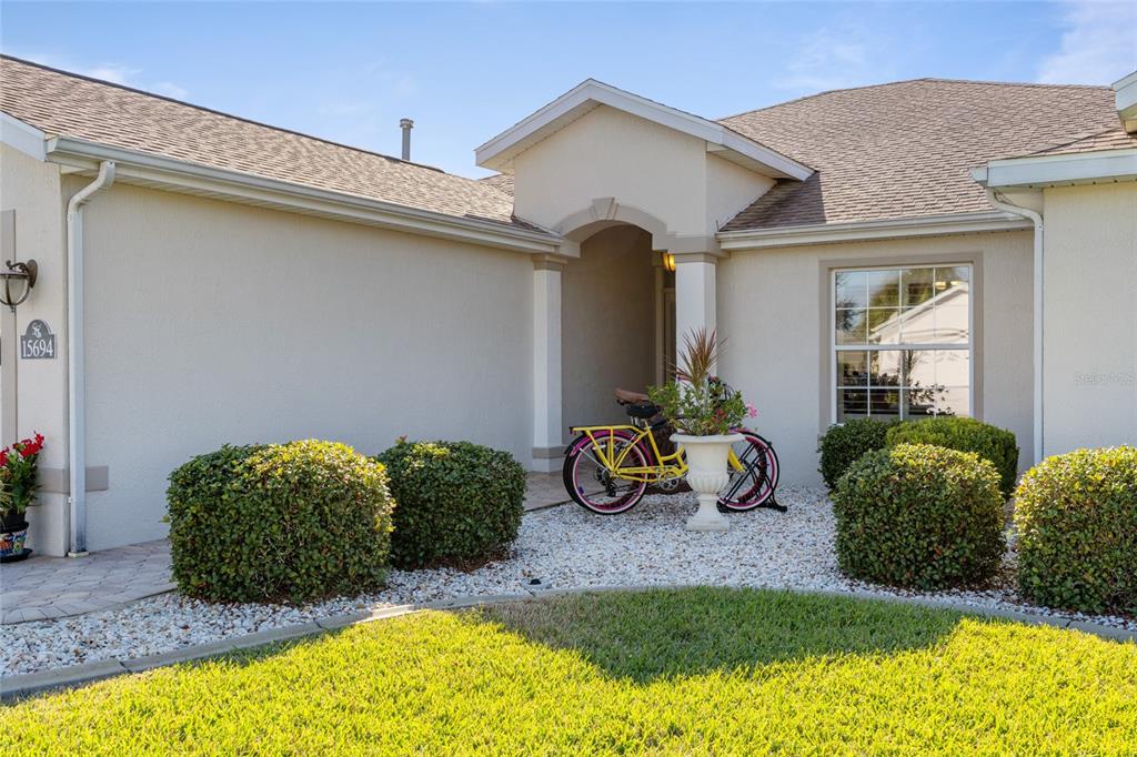 15694 Southwest 16th Avenue Road Ocala, FL 34473 - Photo 4 of 42 a view of a backyard with plants and a patio