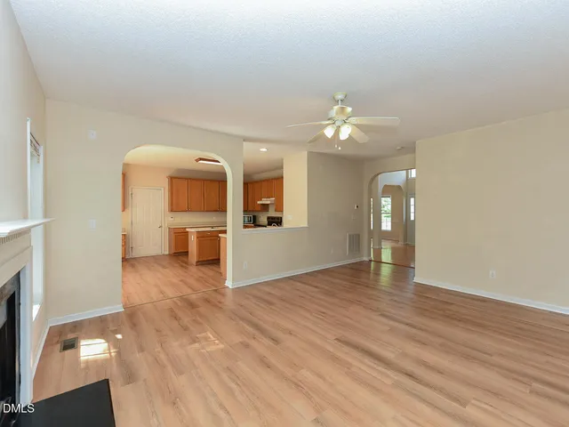 a view of a livingroom with a fireplace