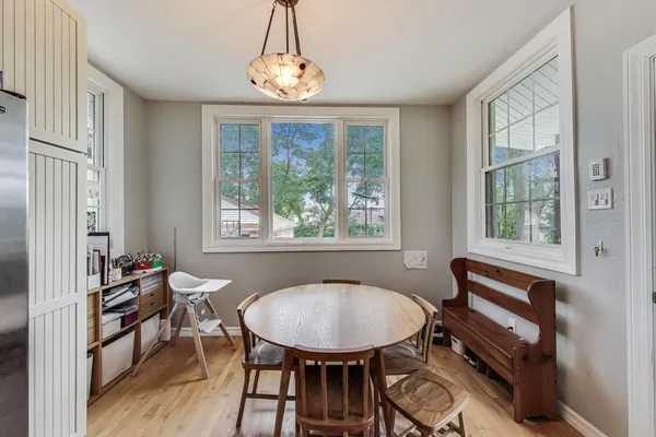 a view of a livingroom with furniture and window