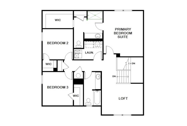 4005 Chakeres Avenue Springfield, OH 45505 - Photo 19 of 19 This floor plan illustrates the layout of the upper level with distinct living spaces.