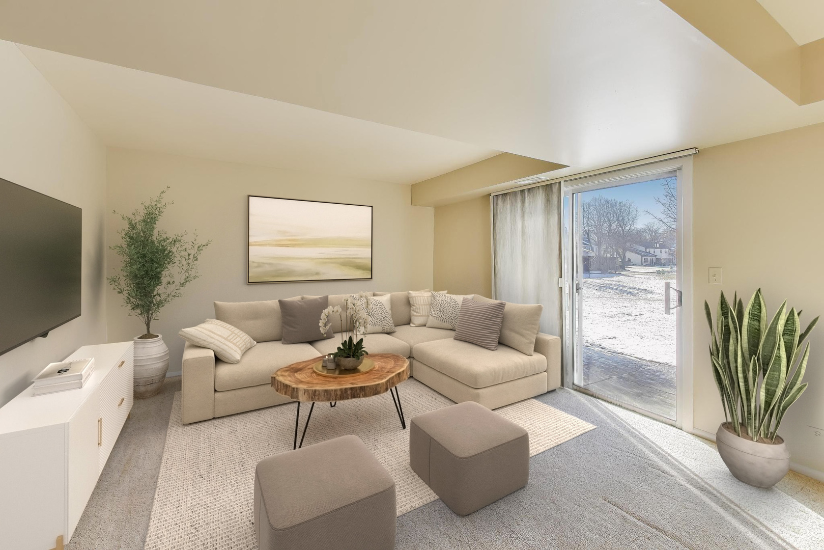 N700 Concord Lane Winfield, IL 60190 - Photo 6 of 31 a living room with furniture a flat screen tv and a potted plant