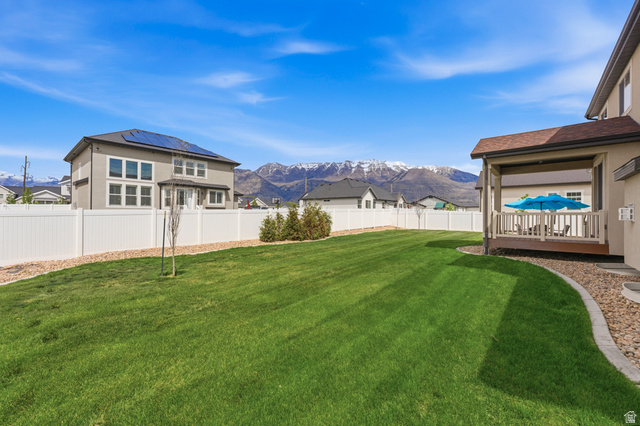 1434 West Stable Street Lindon, UT 84042 - Photo 53 of 76 Fenced backyard with a deck with mountain view
