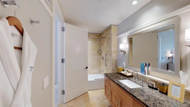 a view of a lake with a floor and a garden