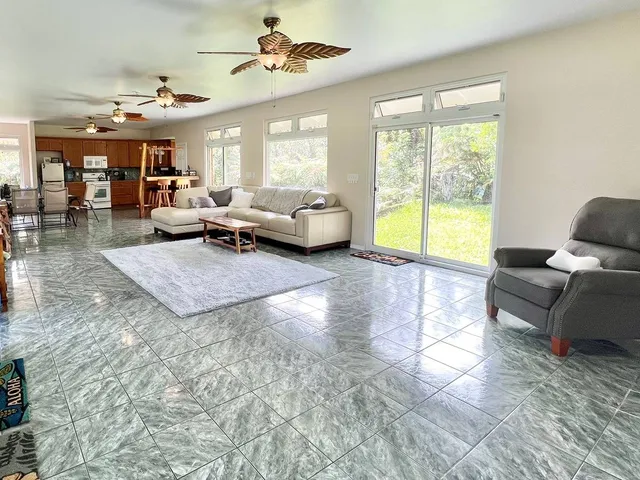 a living room with furniture and a couch