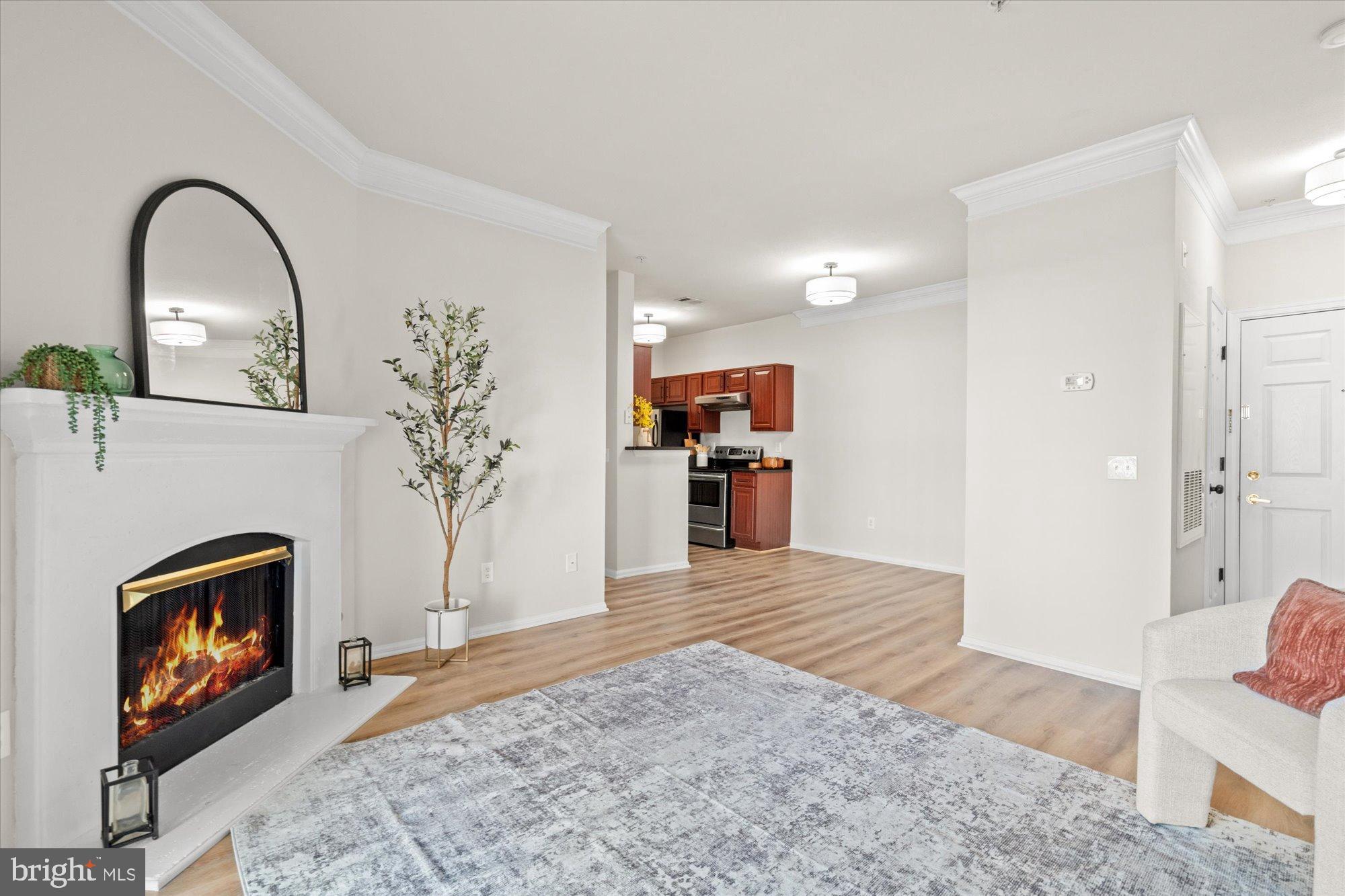 1571 Spring Gate Dr., Unit 6213 McLean, VA 22102 - Photo 3 of 39 a view of an empty room with furniture and a fireplace