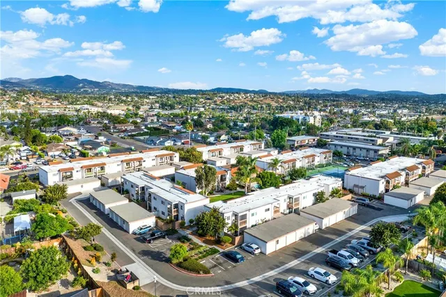 an aerial view of a city
