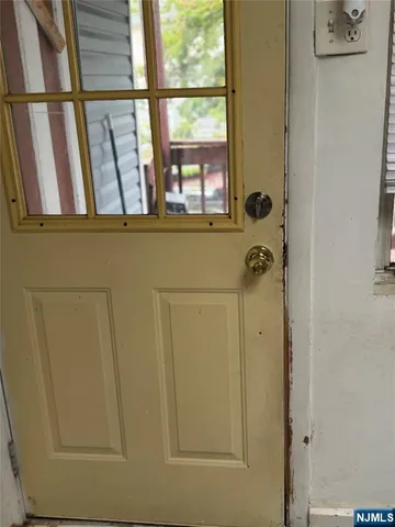 a bathroom with a window