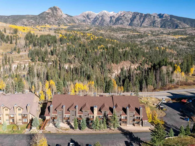 an aerial view of multiple house