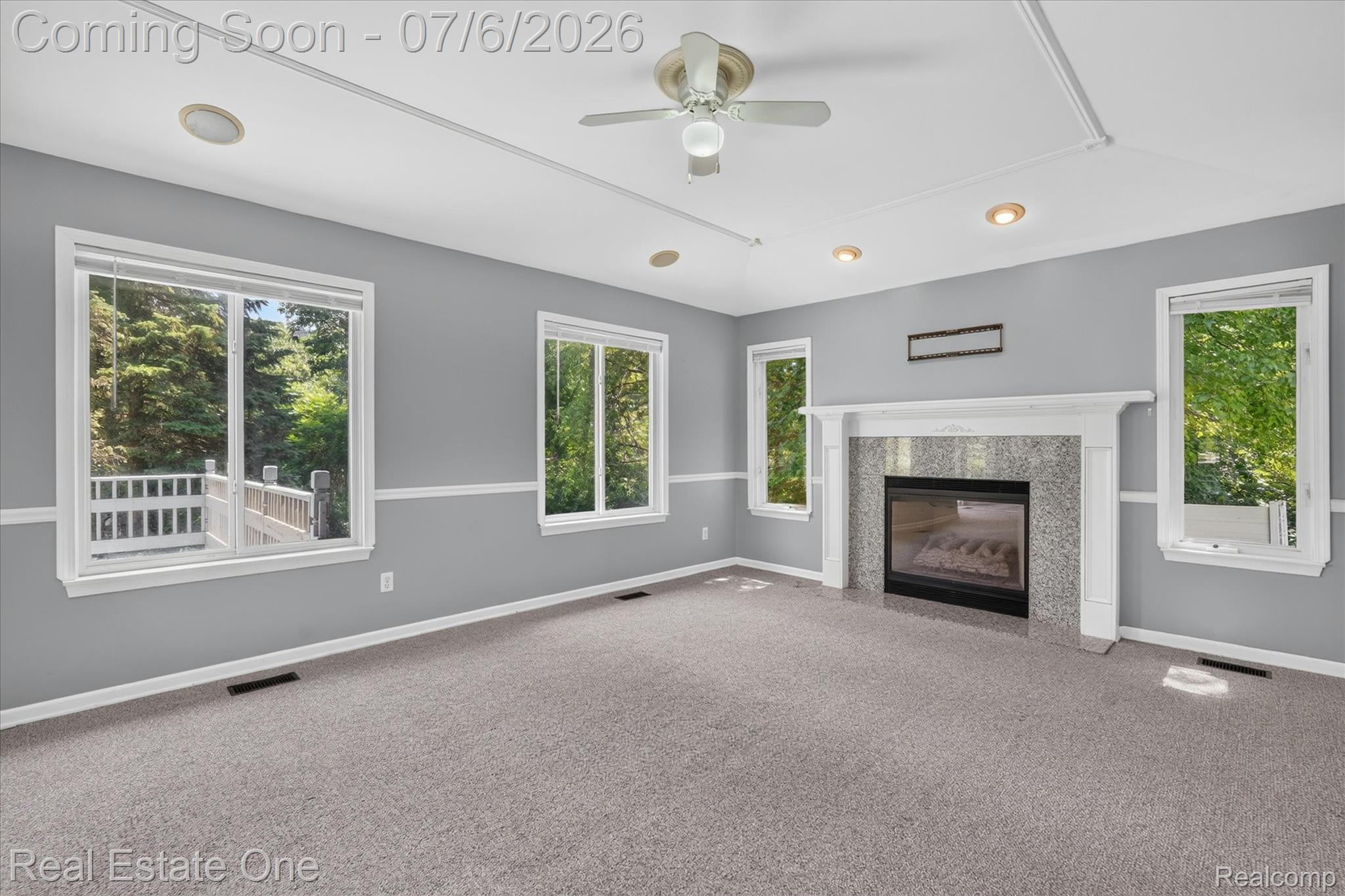 9610 Forest Ridge Drive Clarkston, MI 48348 - Photo 19 of 77 Perfect views year round with a cozy gas fireplace.