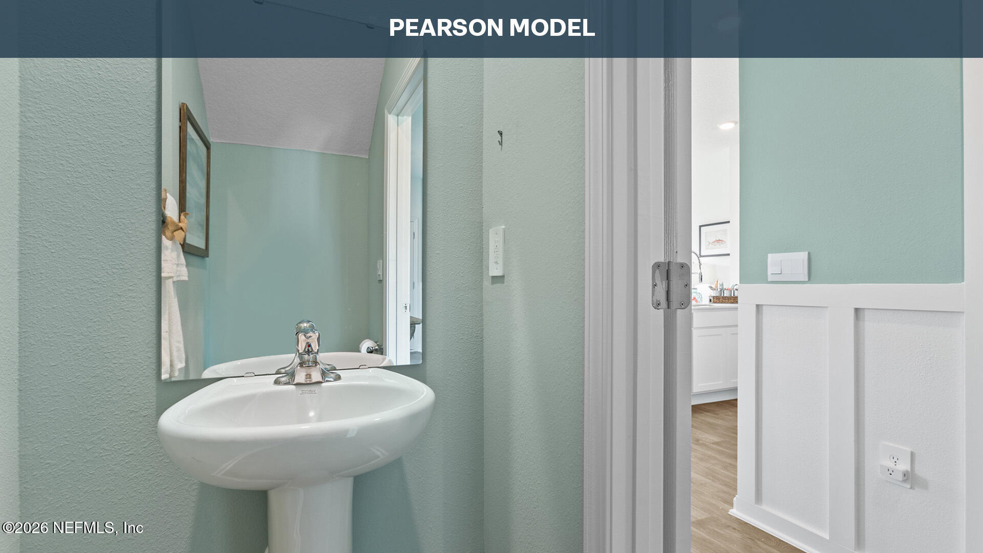 14472 Canter Road Jacksonville, FL 32234 - Photo 5 of 34 a bathroom with a sink a mirror and shower