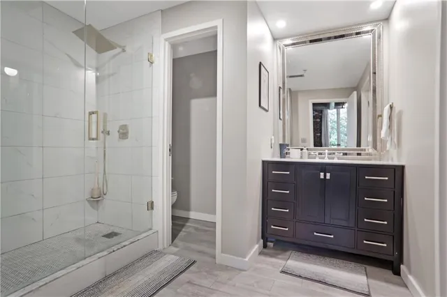 a view of deck with a flat screen tv