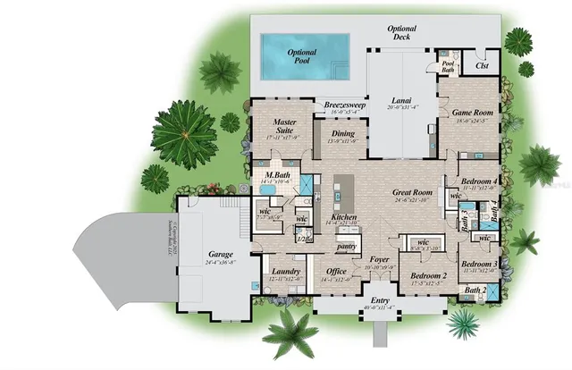an aerial view of residential house with outdoor space and parking