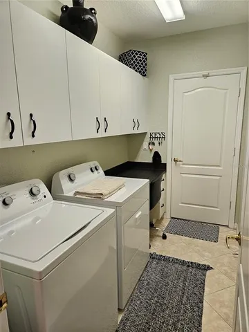 a view of a garage with furniture