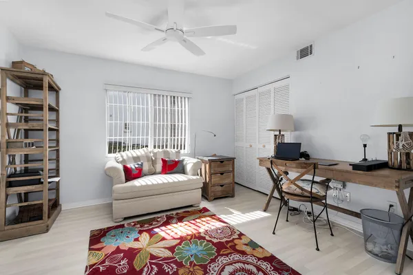 a living room with furniture and a couch