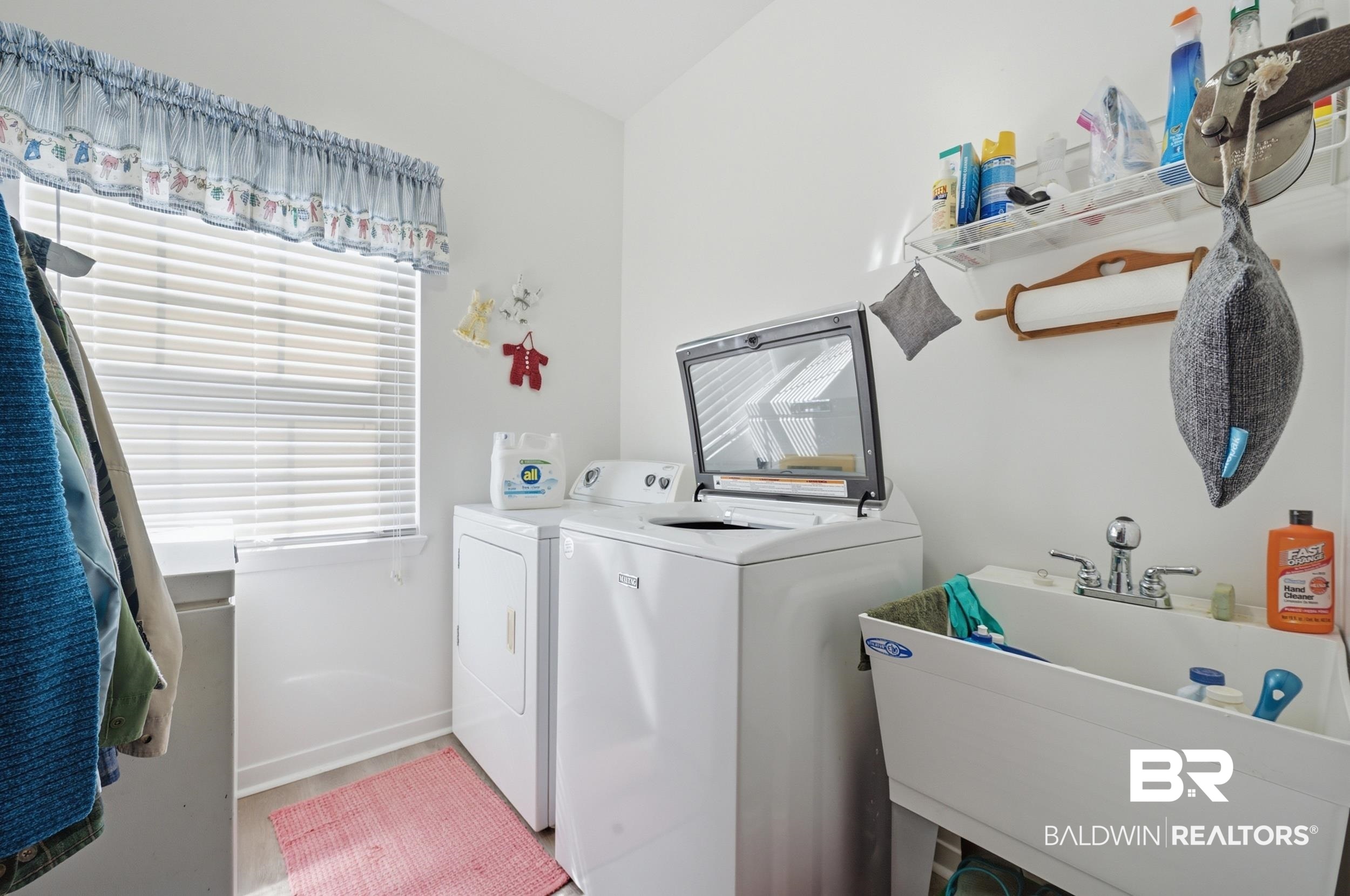 15855 Calvin Richerson Road Bay Minette, AL 36507 - Photo 20 of 83 Dedicated laundry area with a utility sink and white wall shelving