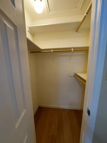 a close view of closet