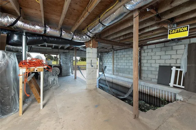 a view of storage and utility room