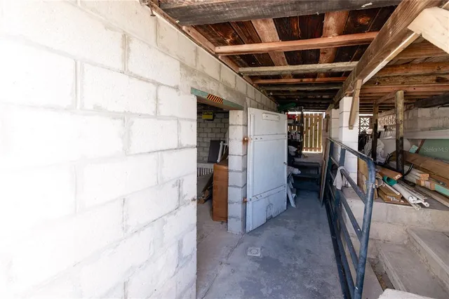 a view of storage and utility room