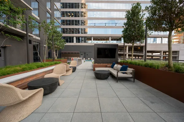a view of an chairs and tables in the patio