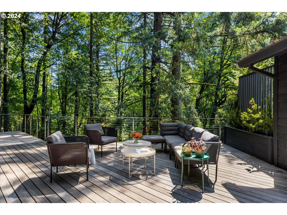 3204 Southwest Upper Cascade Drive Portland, OR 97205 - Photo 13 of 40 a outdoor living space with furniture and garden view