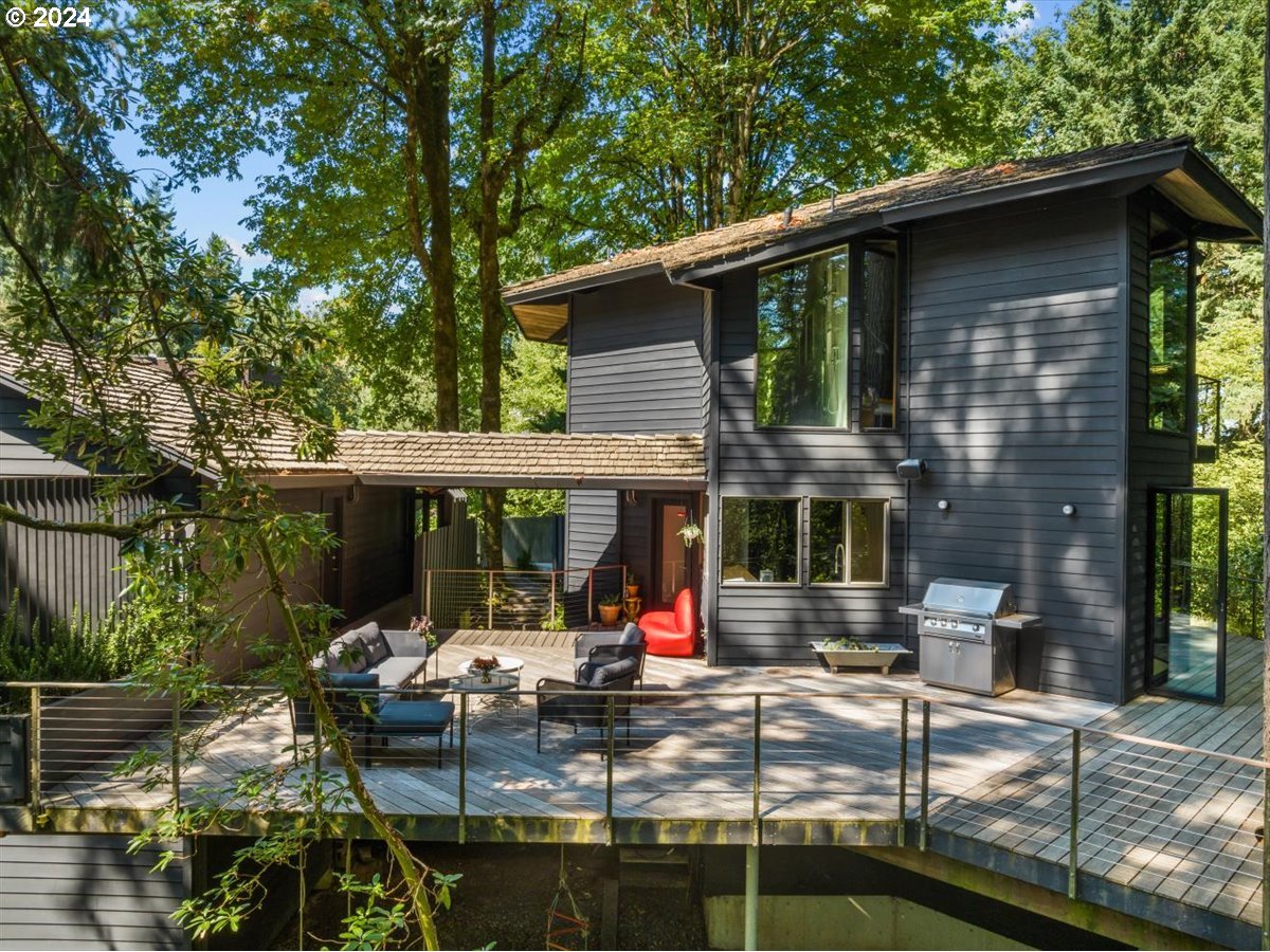 3204 Southwest Upper Cascade Drive Portland, OR 97205 - Photo 37 of 40 a view of the house with patio