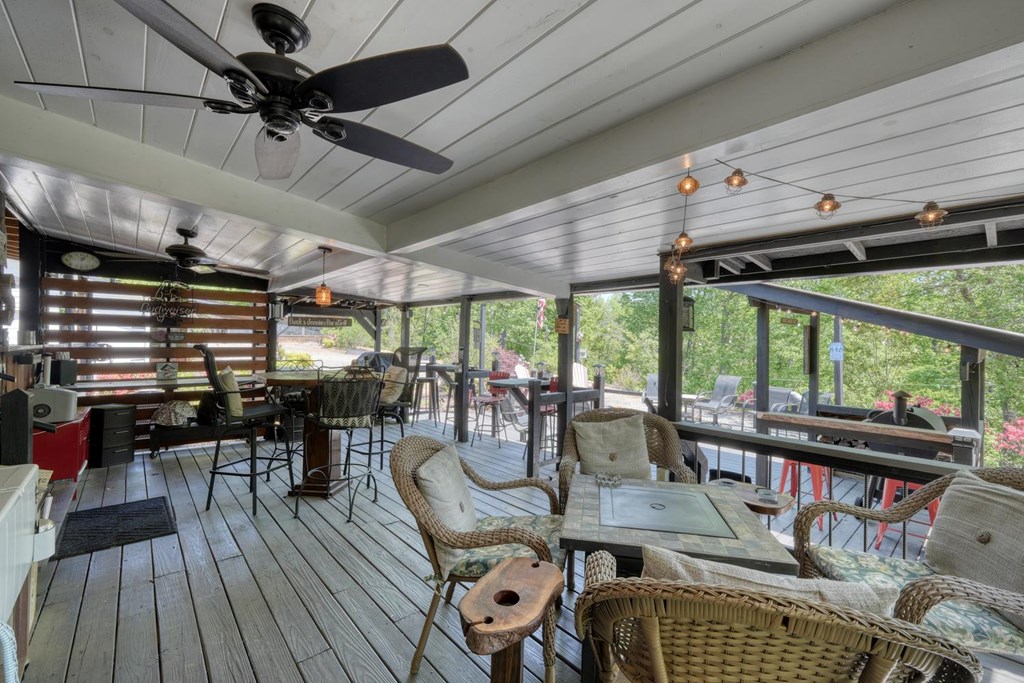 710 Town Mountain Road Hayesville, NC 28904 - Photo 10 of 68 a view of a dining room with furniture window and outside view