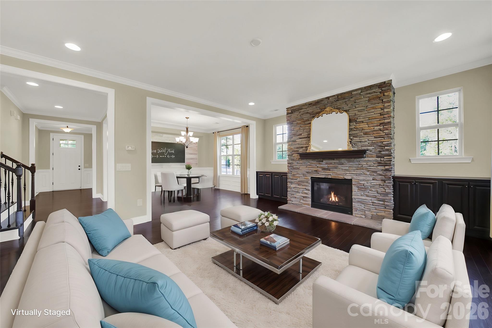 989 Emory Lane Fort Mill, SC 29708 - Photo 5 of 48 a living room with furniture and a fireplace