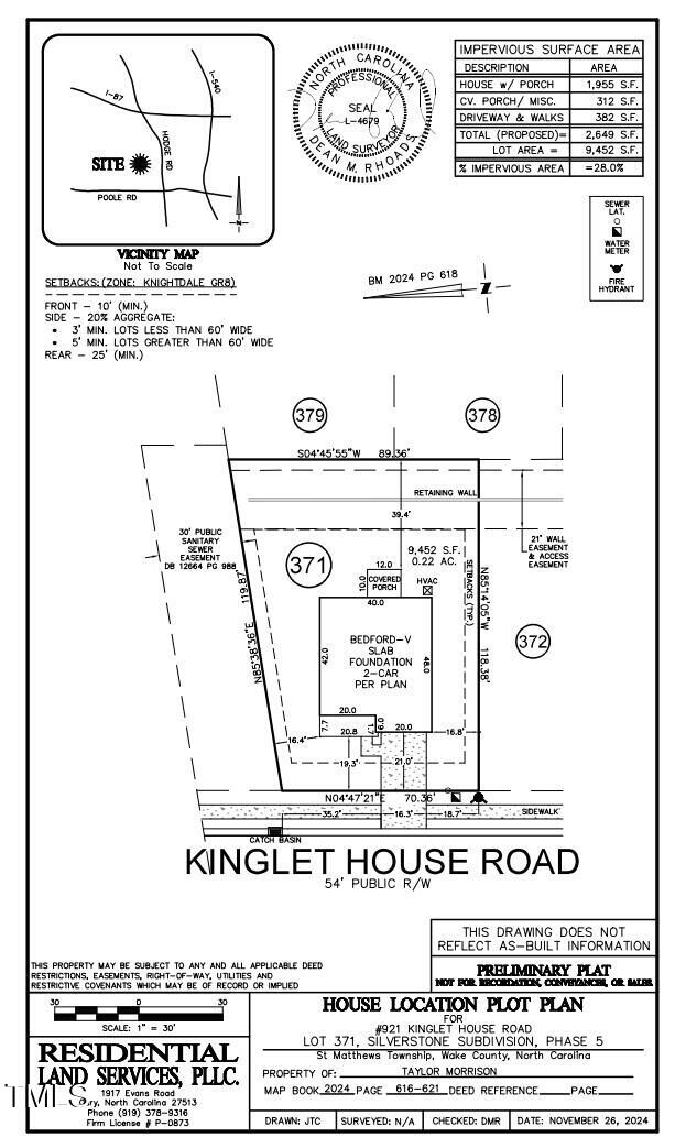 921 Kinglet House Road Knightdale, NC 27545 - Photo 19 of 33 plot plan