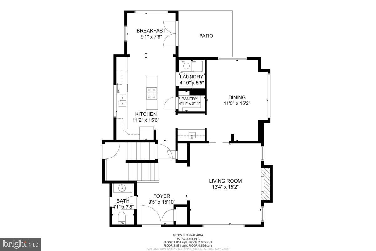 504 Dale Drive Silver Spring, MD 20910 - Photo 25 of 28 Floor Plan Main Level