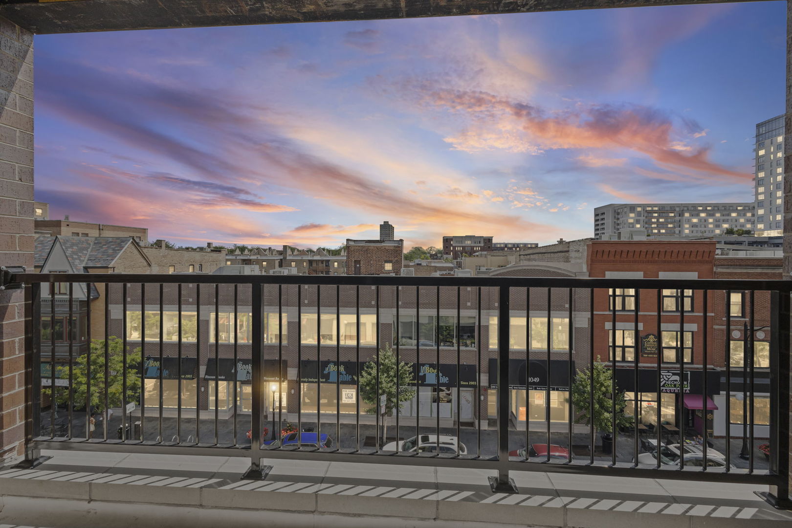 1036 Lake Street, Unit 4S Oak Park, IL 60301 - Photo 7 of 29 a view of a city from a balcony