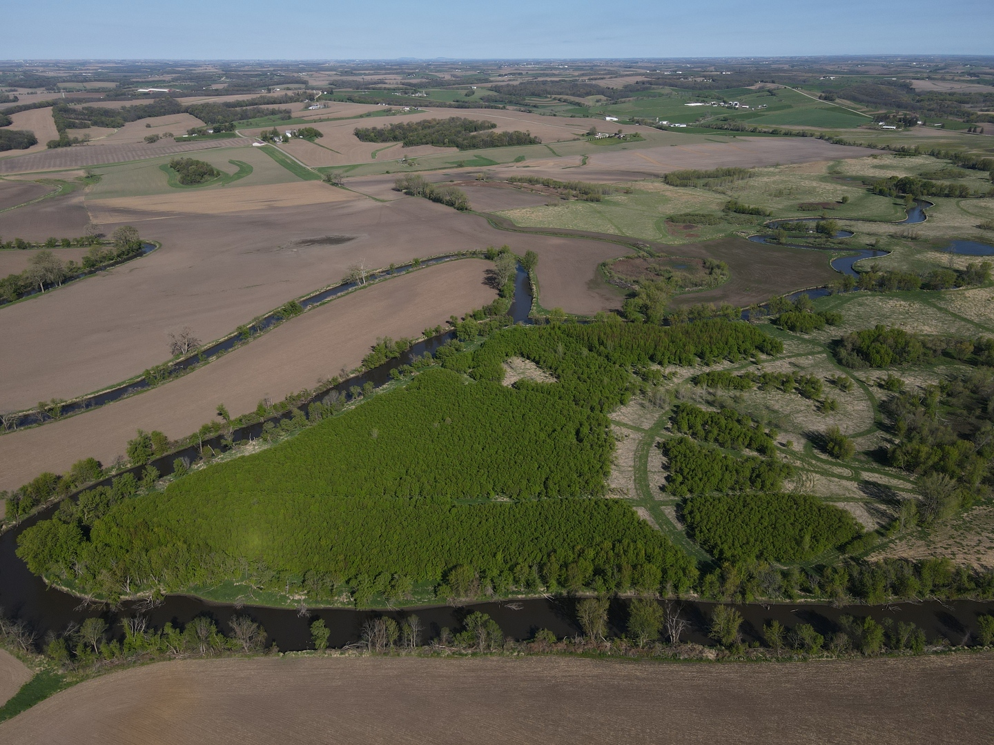 0 County Rd M Road Browntown, WI 53522 - Photo 13 of 59 an aerial view of a residential houses with outdoor space and trees