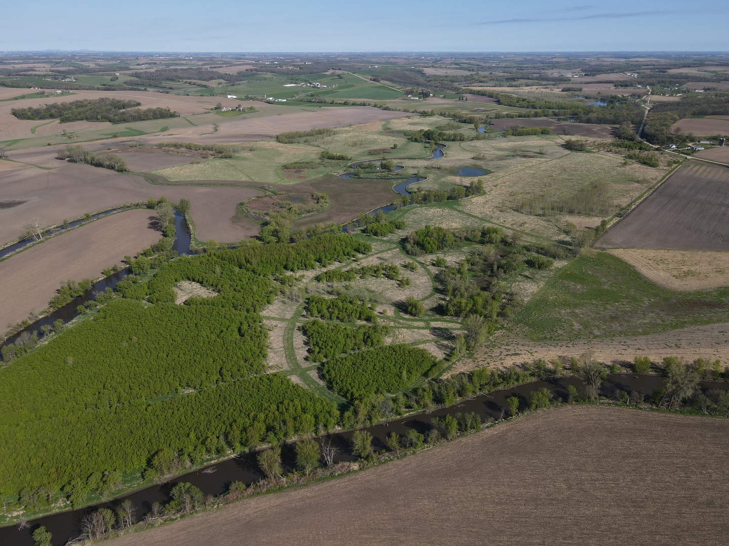 0 County Rd M Road Browntown, WI 53522 - Photo 14 of 59 an aerial view of beach with residential houses and outdoor space