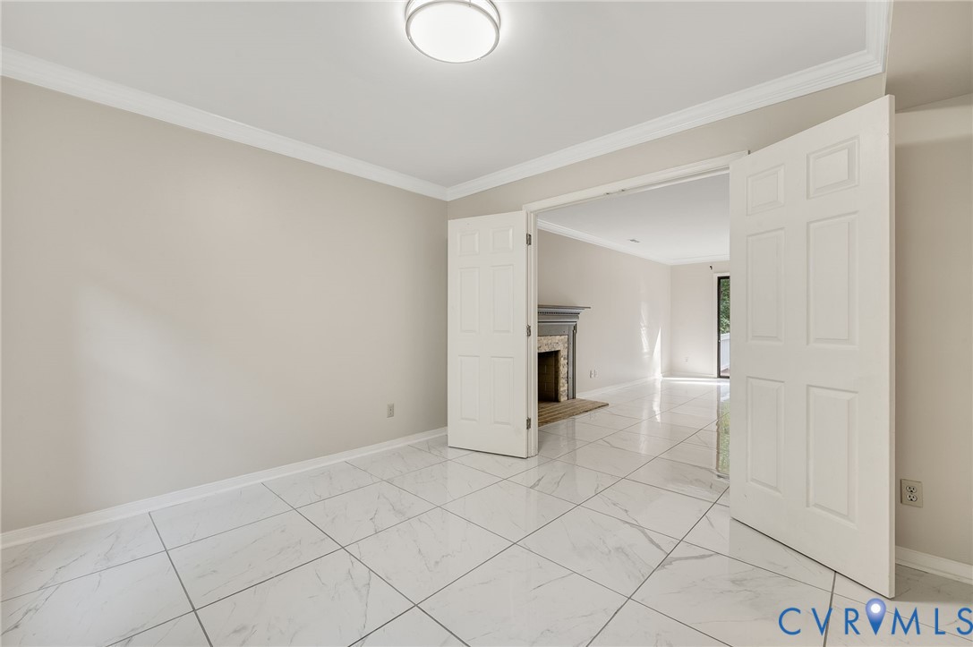 4820 Cedar Cliff Road Chester, VA 23831 - Photo 7 of 41 White tile flooring, crown molding, double paneled