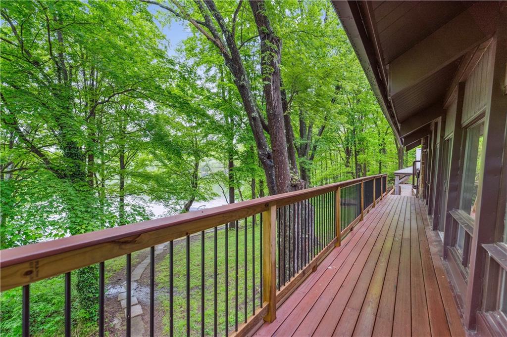 750 Lake Road Addison, PA 15411 - Photo 20 of 44 a view of balcony with wooden floor