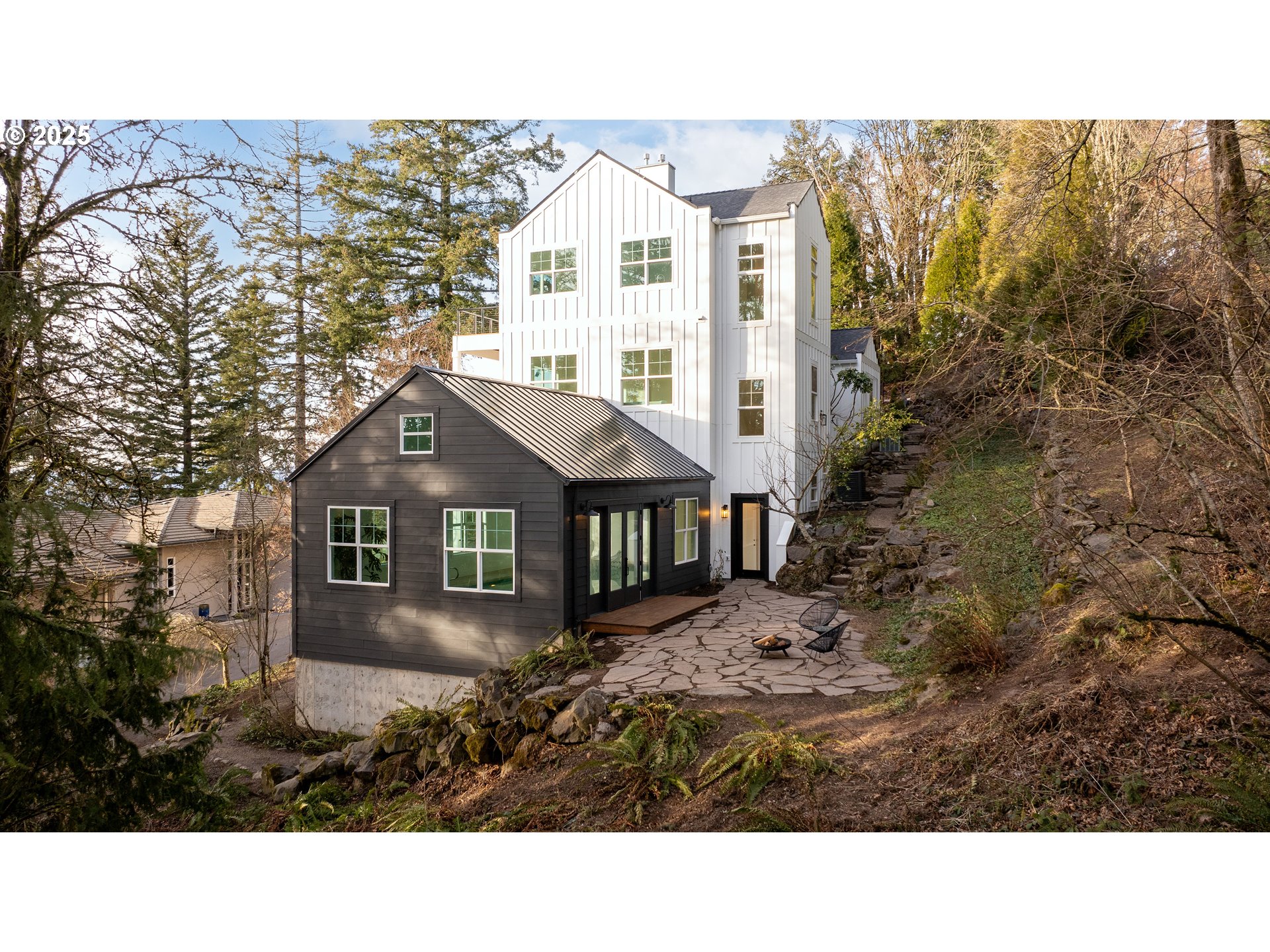 290 Southwest Moonridge Place Portland, OR 97225 - Photo 42 of 46 a black and white photo of a house