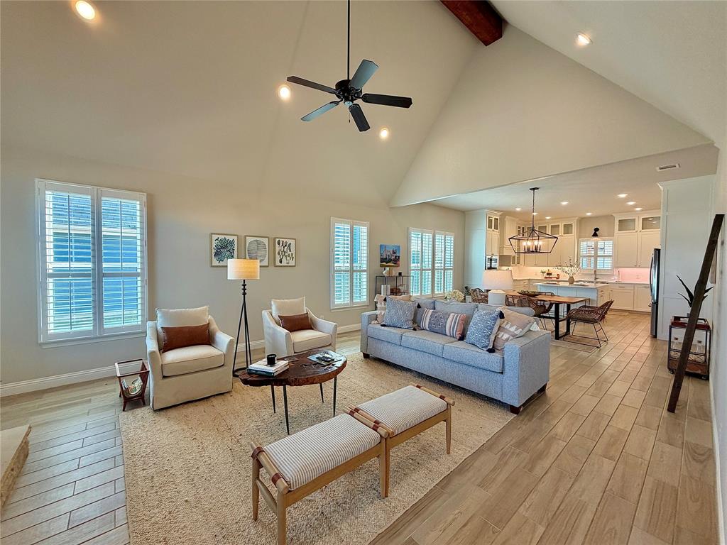 649 Gray Road Burleson, TX 76028 - Photo 16 of 28 a living room with furniture and a wooden floor