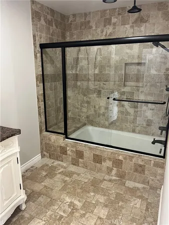 a view of a glass door