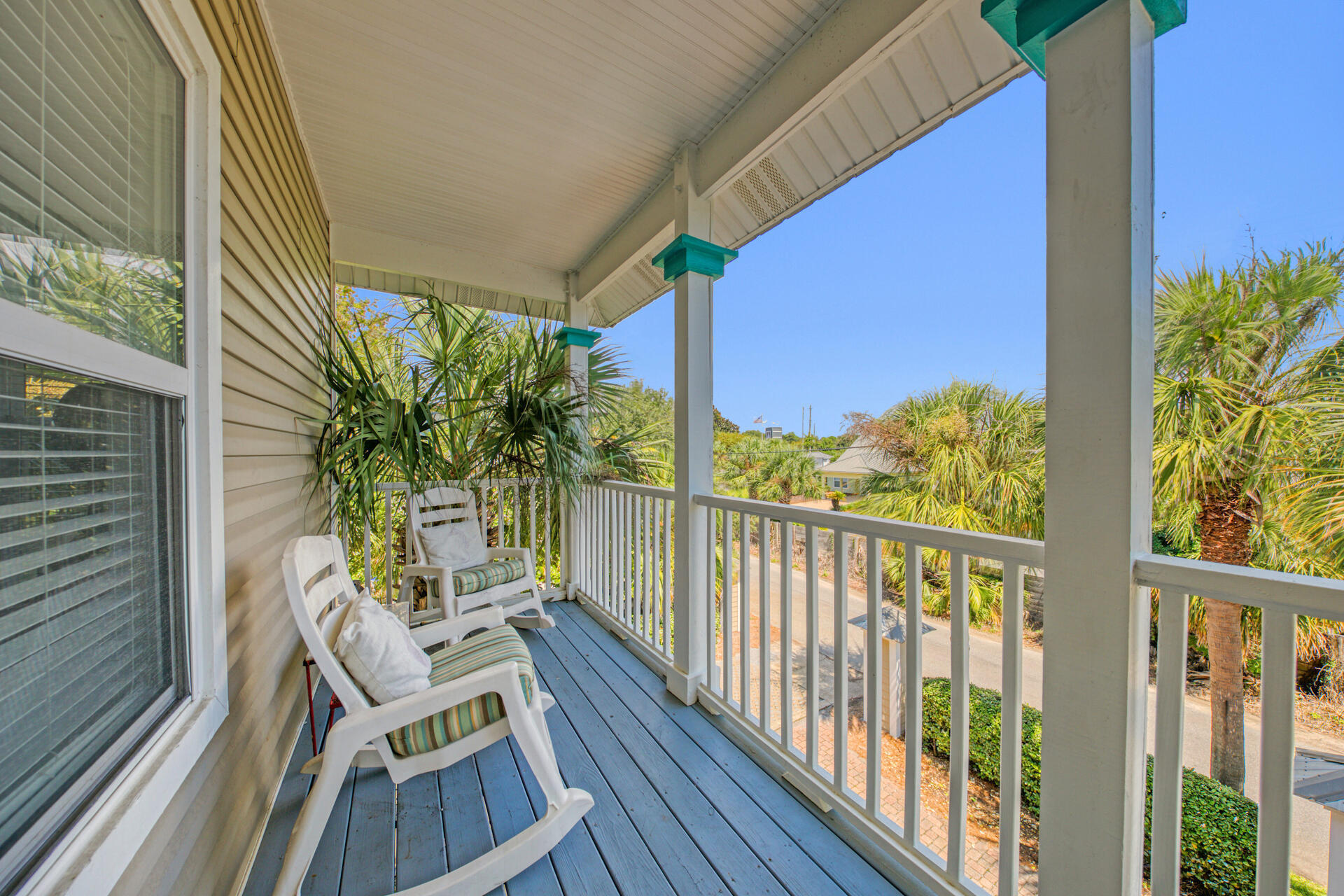 8 Gulfside Way Miramar Beach, FL 32550 - Photo 14 of 49 a view of balcony with wooden floor and outdoor seating