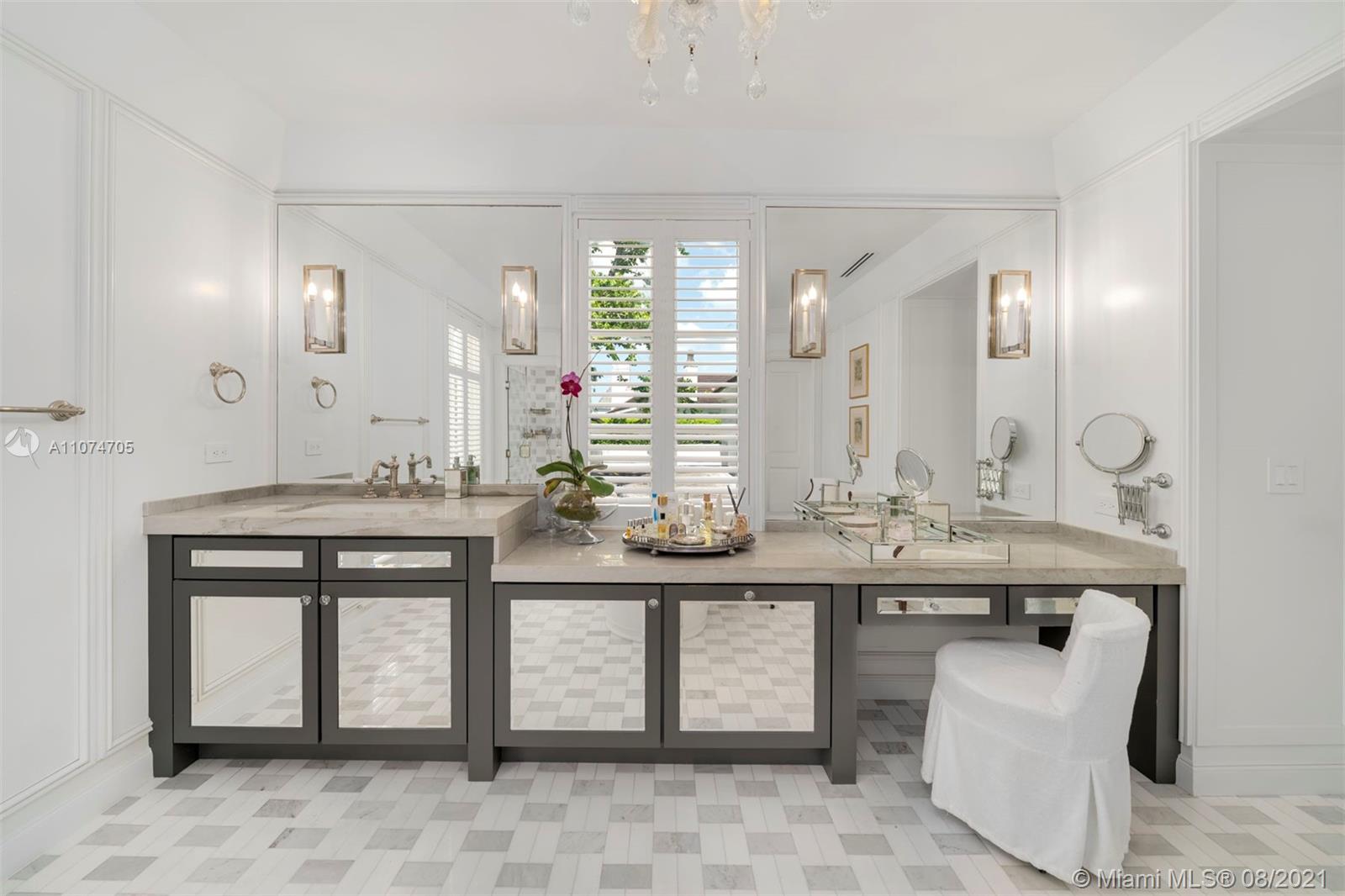 1000 Hardee Road Coral Gables, FL 33146 - Photo 16 of 26 a bathroom with a granite countertop sink and a mirror