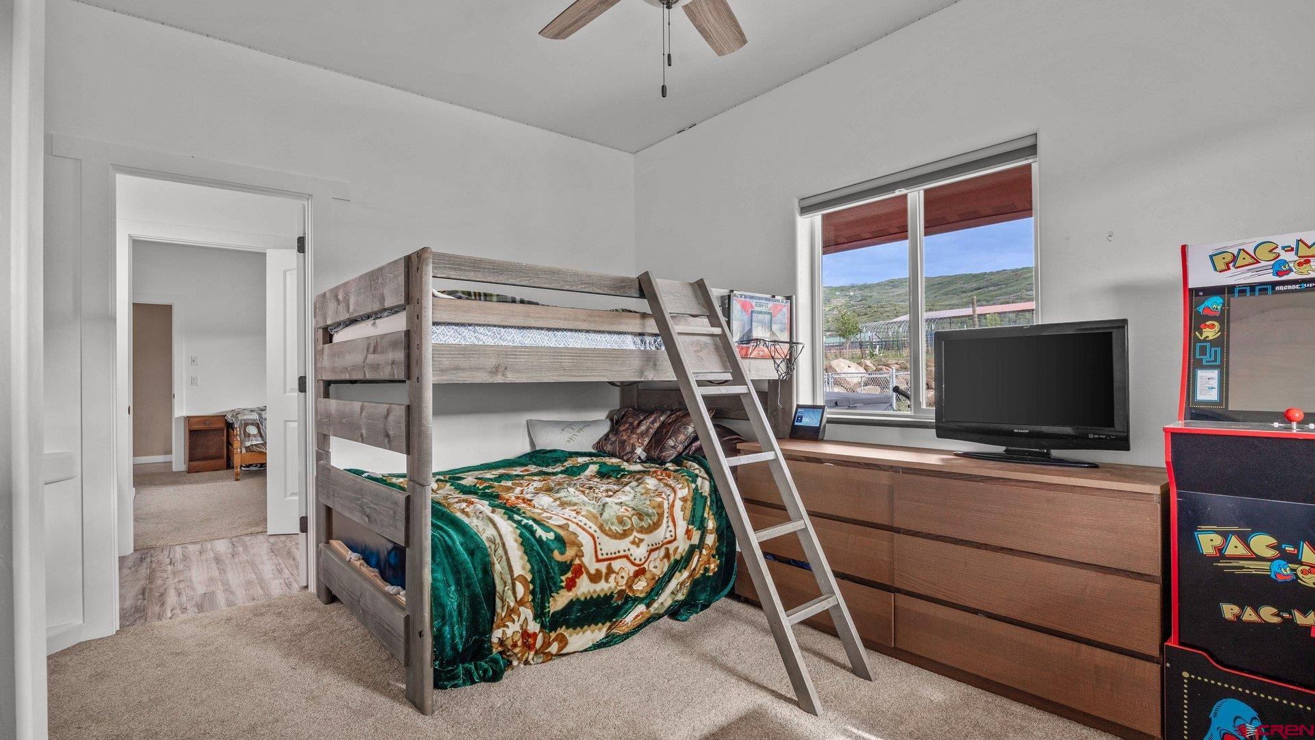 25571 Vail Road Cedaredge, CO 81413 - Photo 23 of 35 a bedroom with furniture and a flat screen tv