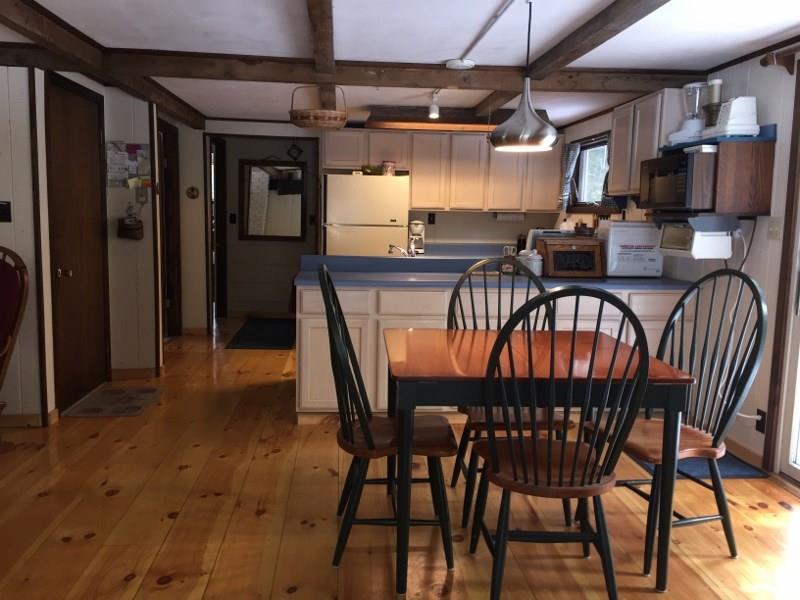 Lots of light in the eat-in-kitchen.