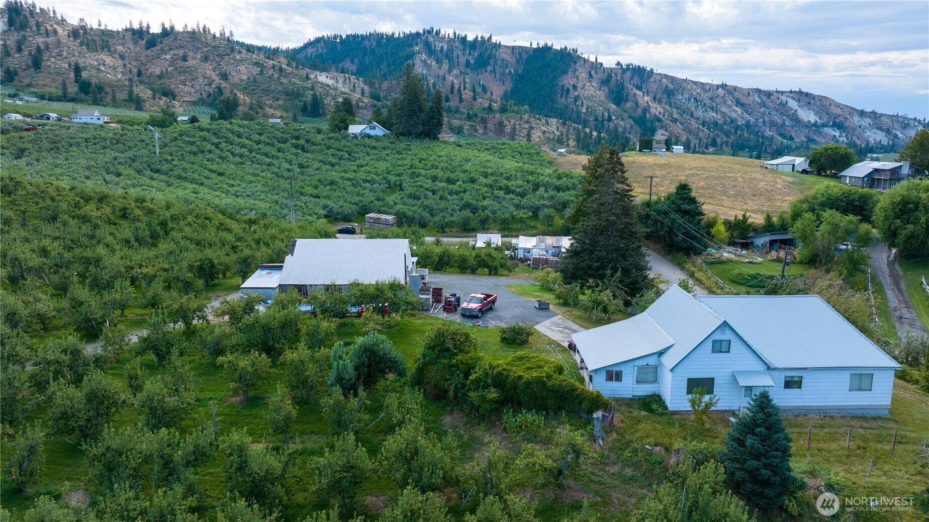 8612 Ludwig Hill Road Peshastin, WA 98847 - Photo 25 of 30 an aerial view of residential houses with outdoor space and street view