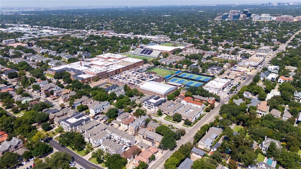 6509 Preston Road, Unit 1 University Park, TX 75205 - Photo 3 of 15 an aerial view of residential houses with city view