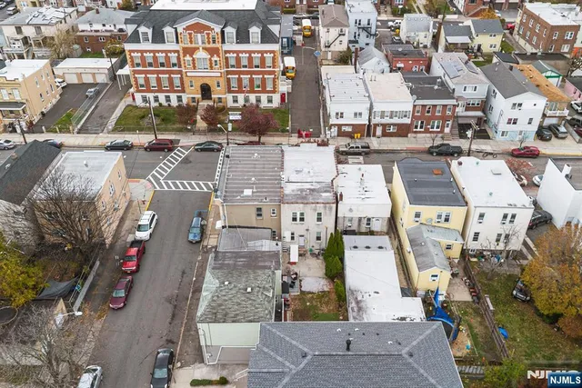an aerial view of a city